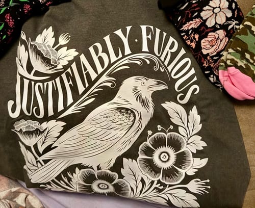 Customer photo review of Justifiably Furious Unisex Tee