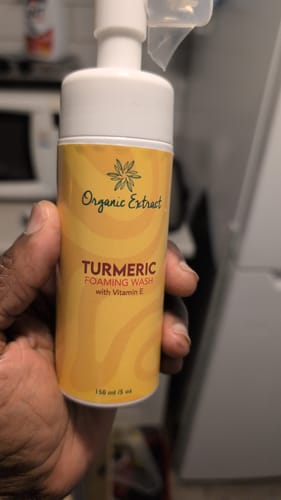 Customer photo review of Organic Extract Turmeric Foaming Cleanser 150ml