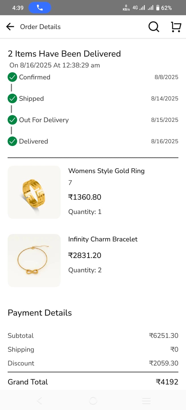 Customer photo review of Infinity Charm Bracelet