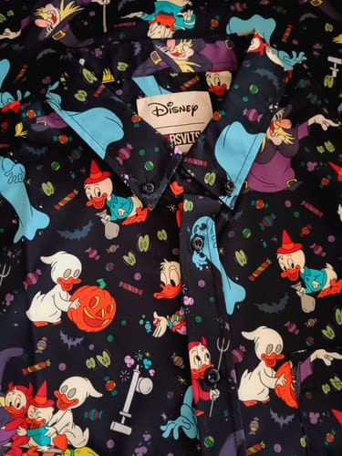 Customer photo review of Disney "Tricks, Treats, and Trouble" – KUNUFLEX Short Sleeve Shirt