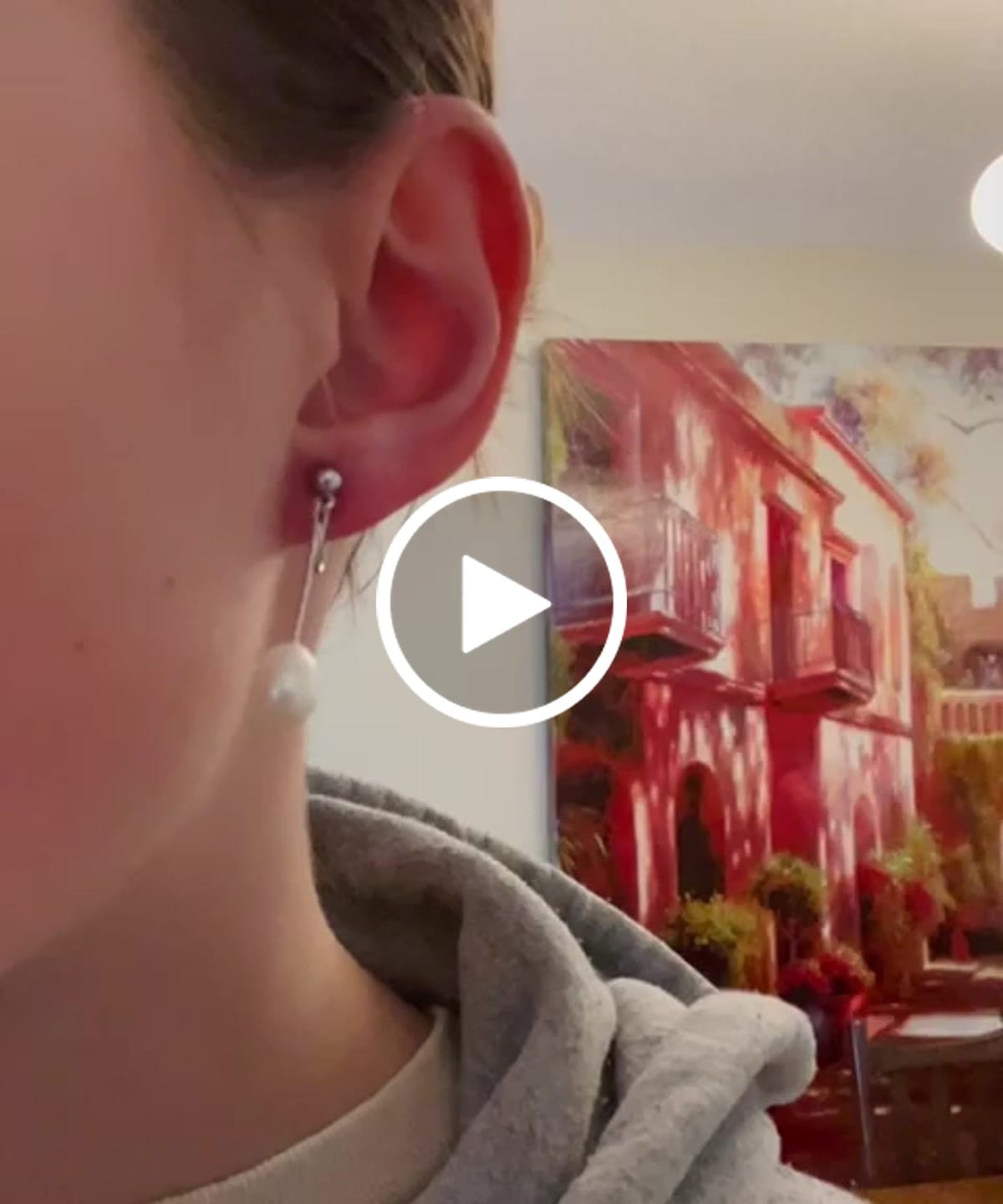 Customer video review of Adriene Pearl Clip On Earrings in Gold
