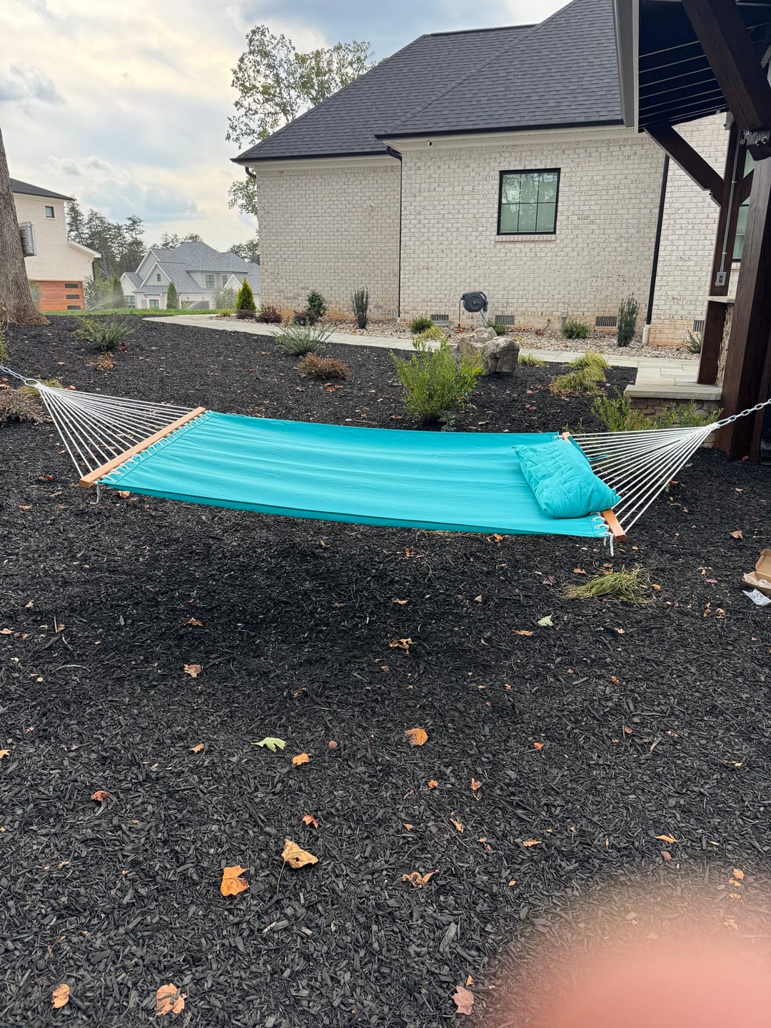 Customer photo review of Hammock with Detachable Pillow in Sunbrella Fabrics