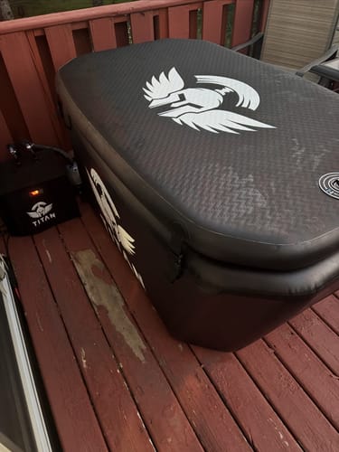 Customer photo review of Black Triumph Cold Plunge Tub + Chiller Bundle