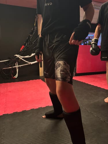 Customer photo review of Revelation 5:5 'Lion' Youth Performance Shorts