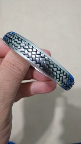 Customer photo review of Bao - Bracelet Jonc Homme Argent