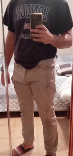 Customer mirror photo in work trousers