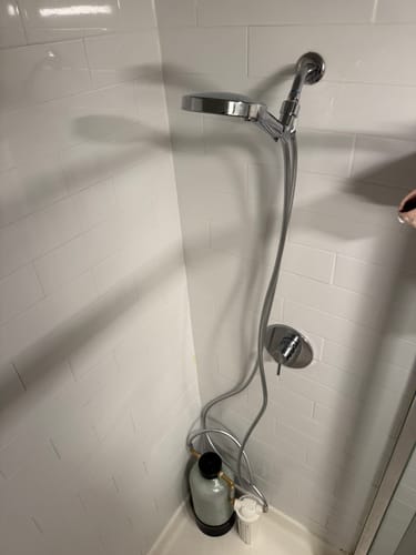 Customer photo review of Shower Water Softener System