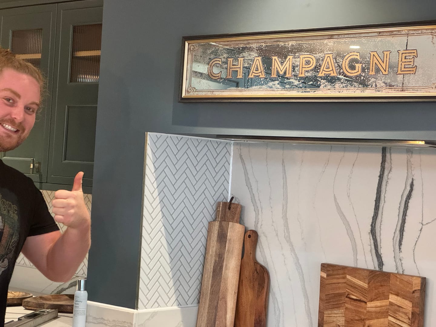 Customer photo review of Champagne Wall Plaque Mirror By Faye Reynolds-Lydon *PRE-ORDER DELIVERY LATE SEPT*