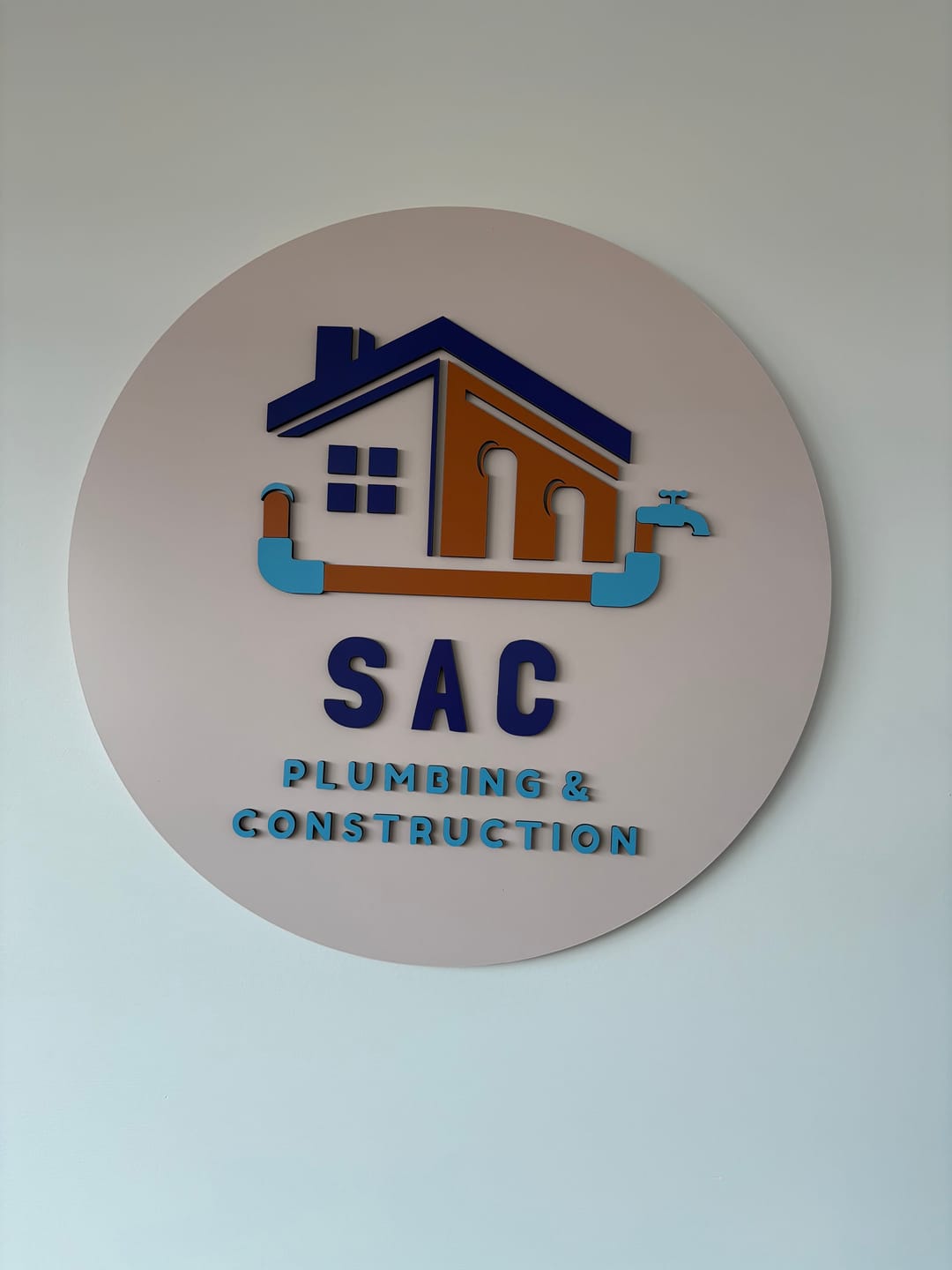 Customer photo review of Custom Round Indoor 3D Logo Sign For Businesses  | Laser Cut Wood Sign | Business Logo Sign | Custom PVC Sign | Custom Wood Sign