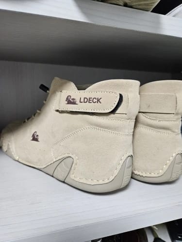 Customer photo review of Men Women Velcro Suede High Boots Beck Shoes (Unisex) (BOGO) (Discount auto-applies with 2 pairs in the cart.)