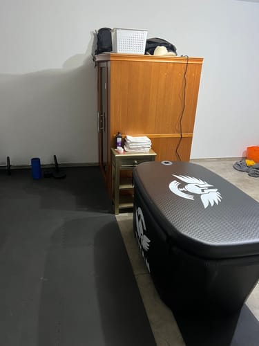 Customer photo review of Black Triumph XL Cold Plunge Tub + Chiller Bundle