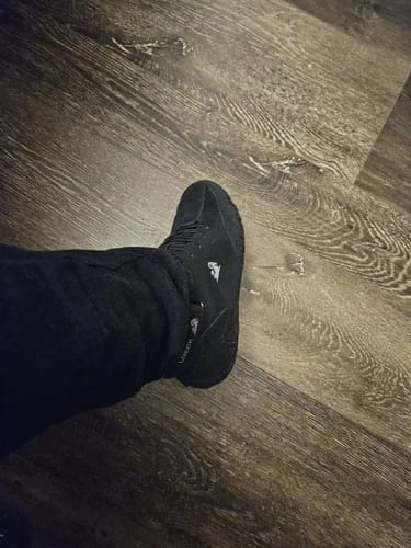Customer photo review of Men Women Velcro Suede High Boots Beck Shoes (Unisex) (BOGO) (Discount auto-applies with 2 pairs in the cart.)