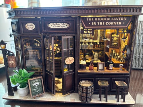 Customer photo review of Corner Tavern DIY Miniature House Kit