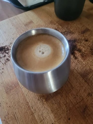 Customer photo review of Tasse Espresso en Acier Inoxydable