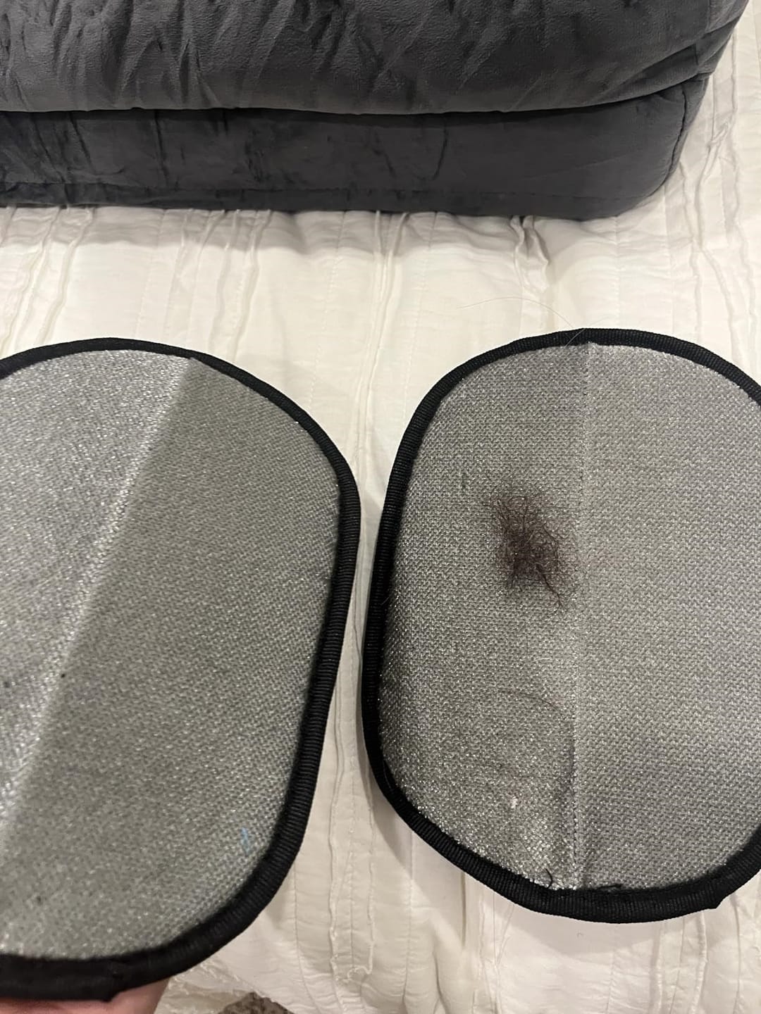Customer photo review of Pet Hair Removal Glove with Dual-Sided Electrostatic Bristle