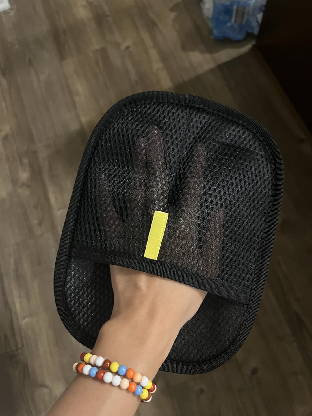 Customer photo review of Pet Hair Removal Glove with Dual-Sided Electrostatic Bristle