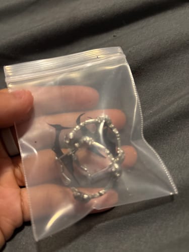 Customer photo review of TRIPLE DYT HOOP EARRING
