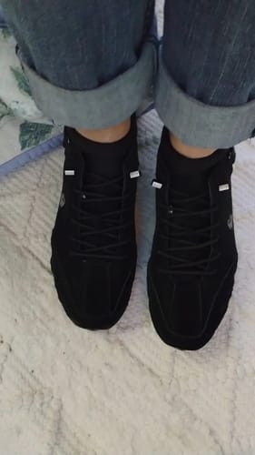 Customer photo review of Men Women Velcro Suede High Boots Beck Shoes (Unisex) (BOGO) (Discount auto-applies with 2 pairs in the cart.)