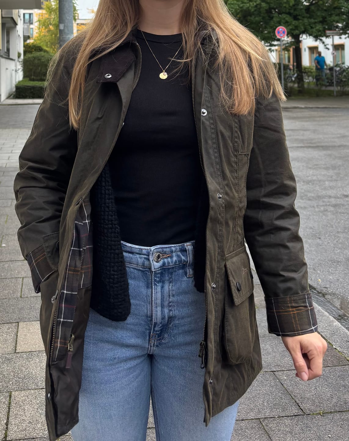 Customer photo review of Barbour Women's Beadnell Wax Jacket - Olive