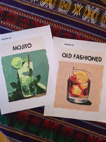 Customer photo review of Malen nach Zahlen - 6 Mini-Gemälde | Cocktail Deluxe-Sett