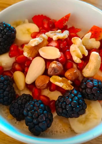 Customer photo review of Bio Protein Porridge Mandel-Natur Mega-Pack-1000g