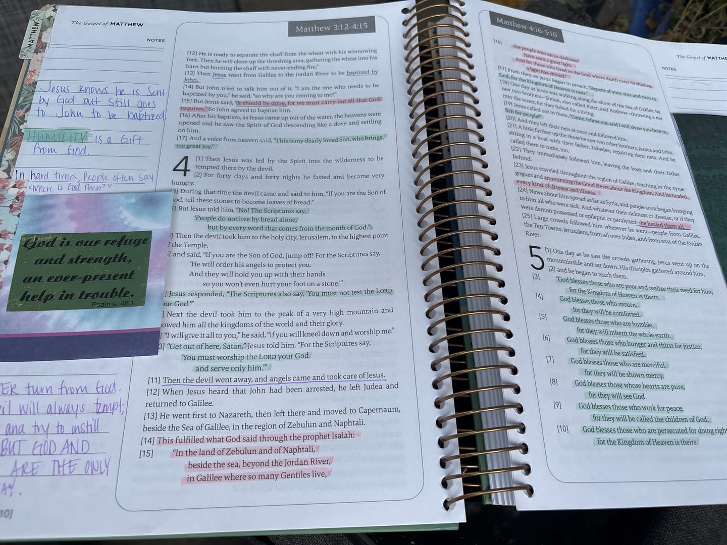 Customer photo review of Spiral Bible™ - NLT - New Testament - Mountains (Hardcover)