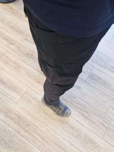 Customer wearing work trousers