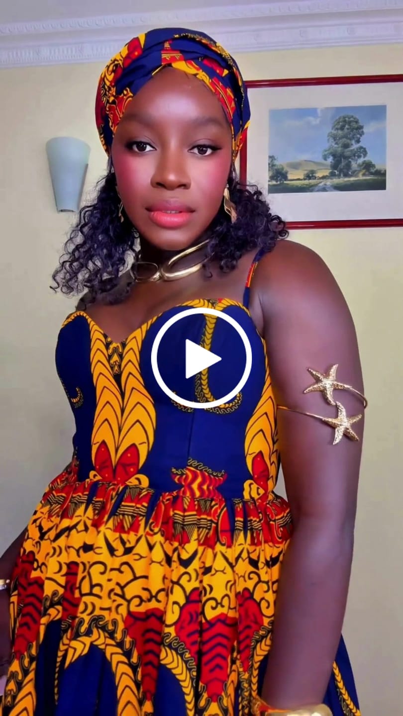 Customer video review of KENNA – Ankara African Print Gathered Midaxi Dress