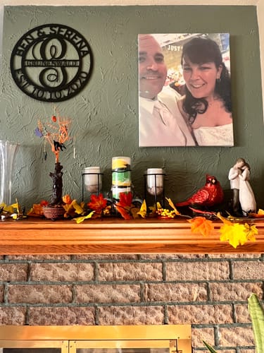 Customer photo review of Elaborate Name - Steel Sign