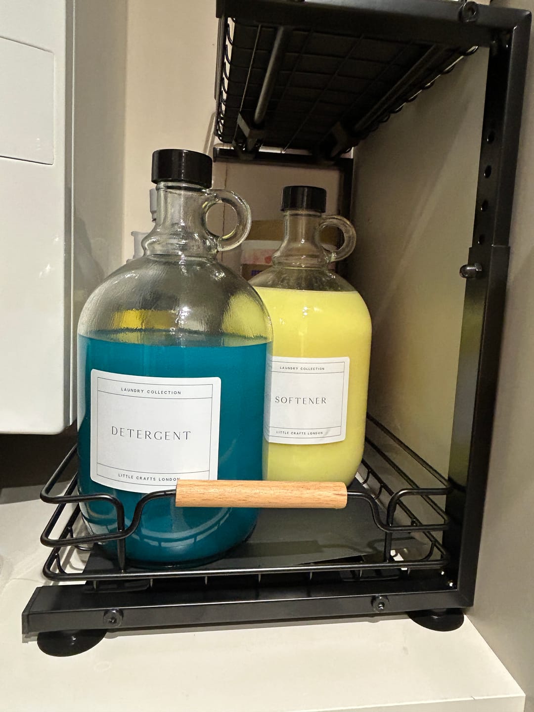 Customer photo review of 2L Clear Glass Laundry Bottle