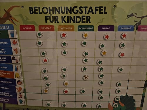 Customer photo review of Edubini Magnetische Belohnungstafel