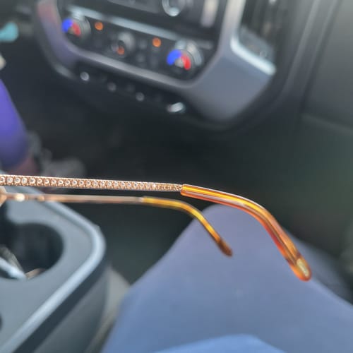 Customer photo review of Made to order: Iced out Big C moissanite Sunglasses