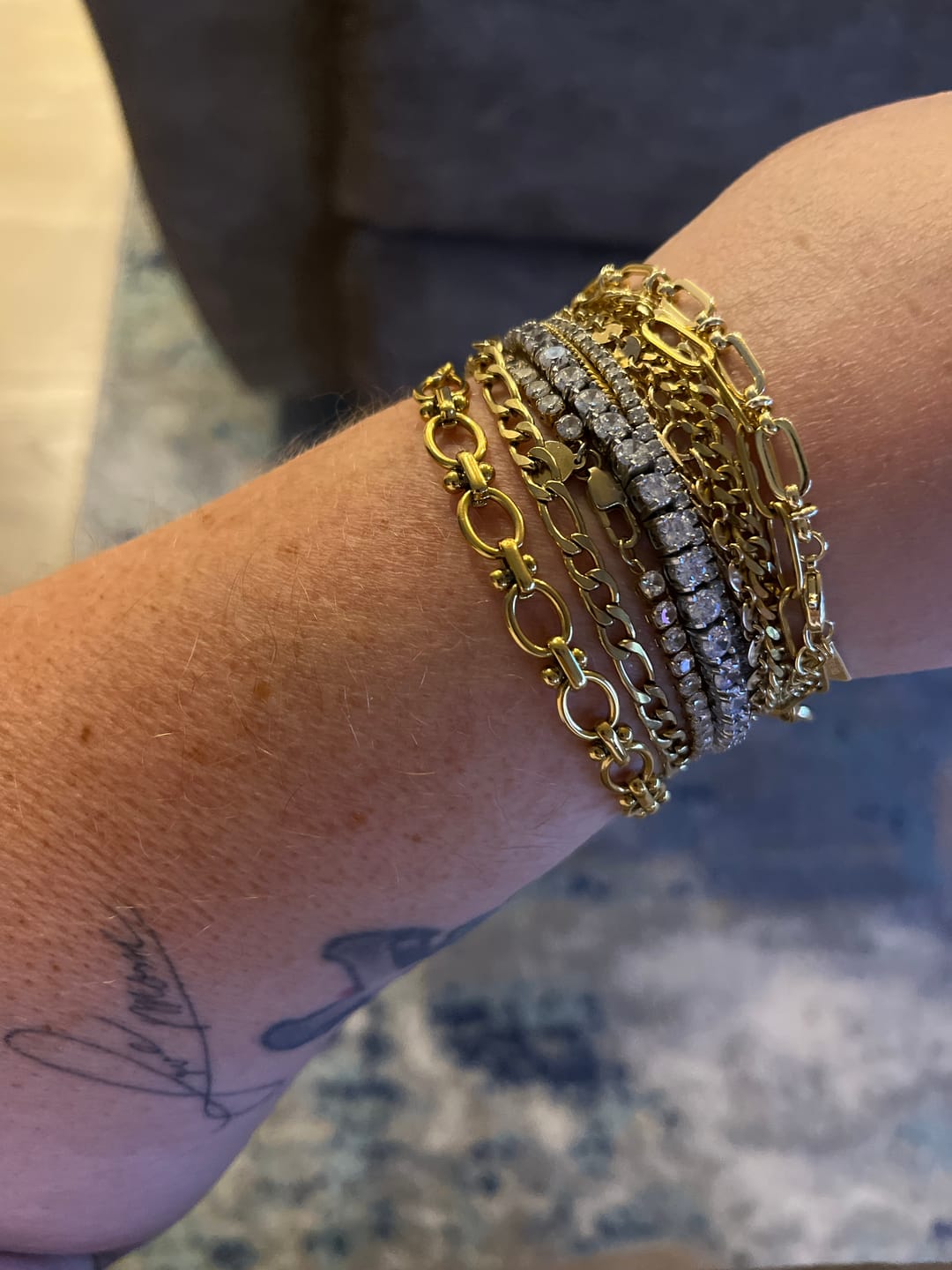 Customer photo review of Gold Link Chain Bracelet