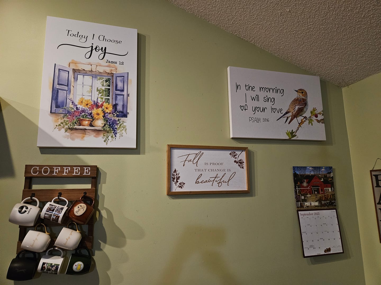 Customer photo review of Today I Choose Joy, Window With Flowers, Wall Art Canvas Print