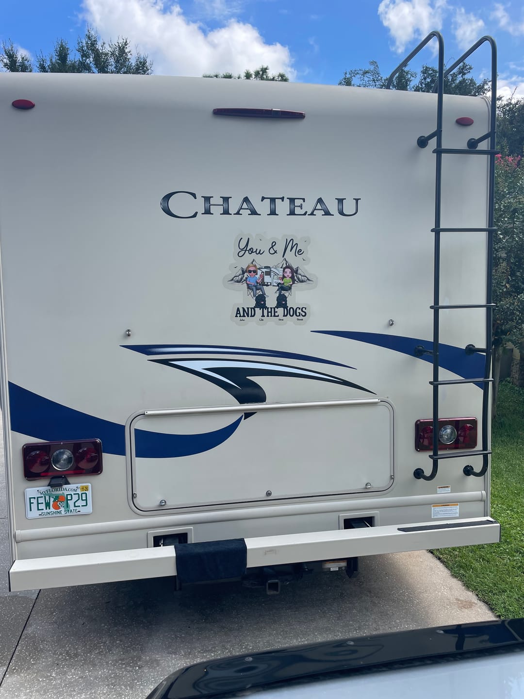 Customer photo review of You Me & The Dogs Camping Couple Personalized RV Decal