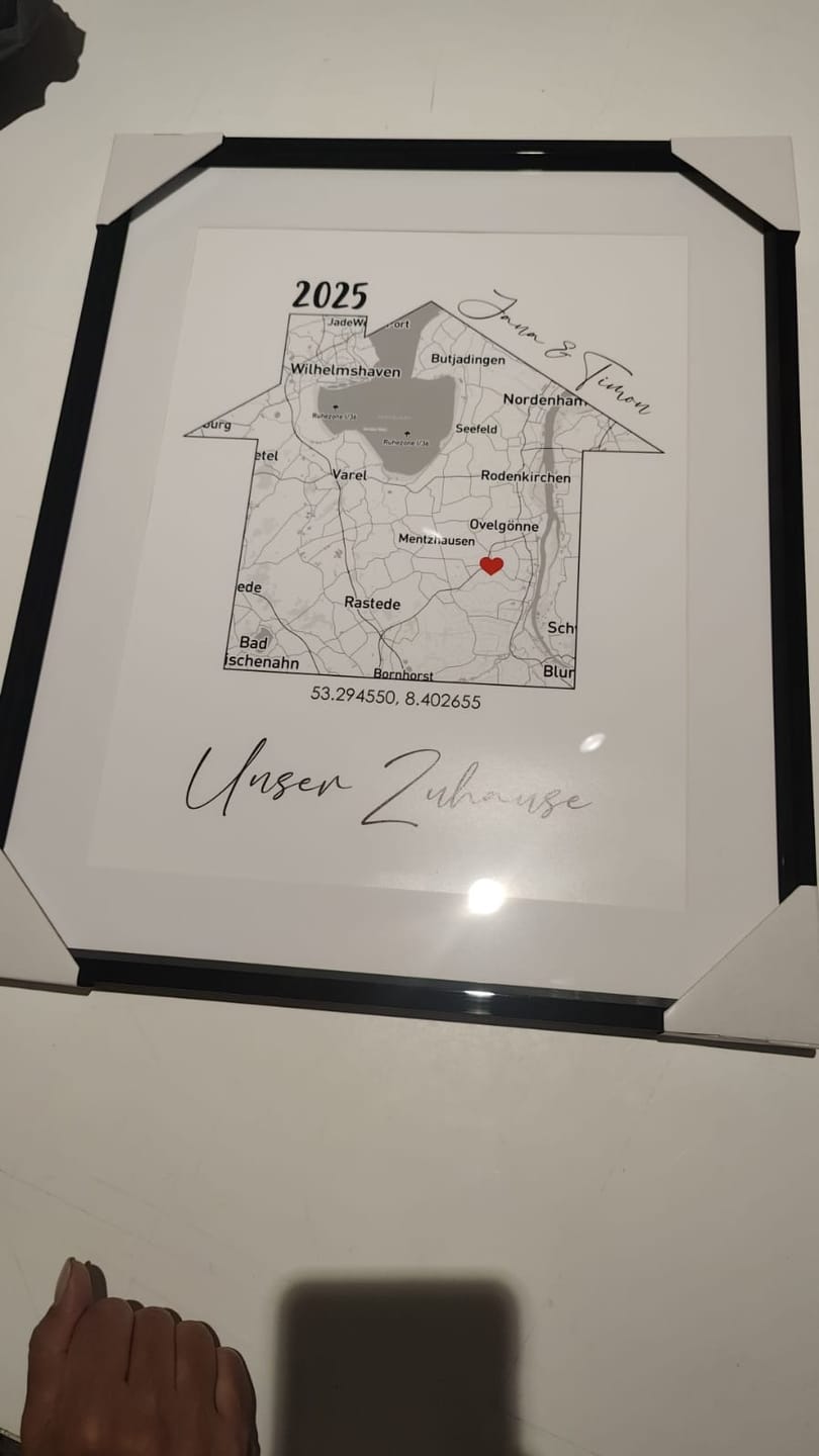 Customer photo review of Unser Zuhause - Personalisiertes Poster