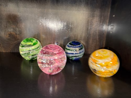 Customer photo review of Tranquil Swirl Paperweight with Cremation Ash