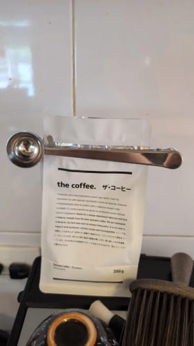 Customer photo review of Cuillère doseuse à café avec pince de fermeture