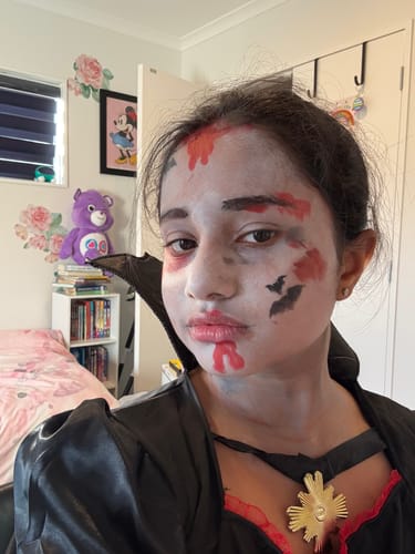 Customer photo review of The Halloween Face Paint Kit