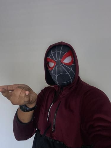 Customer photo review of [NEW] Spidey Gear™ Miles Morales PS5 Mask