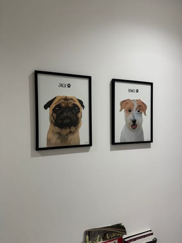 Customer photo review of Quadro Retrato Colorido (1 Animal)