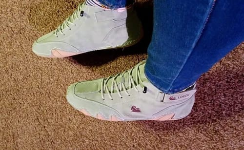 Customer photo review of Men Women Velcro Suede High Boots Beck Shoes (Unisex)