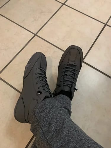 Customer photo review of Men Women Velcro Suede High Boots Beck Shoes (Unisex) (BOGO) (Discount auto-applies with 2 pairs in the cart.)