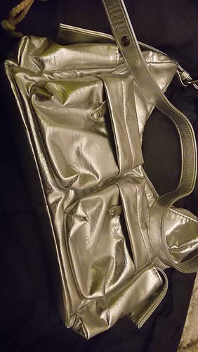 Customer photo review of SAMO ONDOH - pocket mug bag M nappa silver (DISPATCH IN 48HRS)