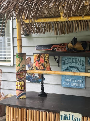 Customer photo review of Yellow Hawaiian Tropical Pattern Print Bell Lamp Shade