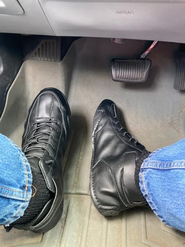 Customer photo review of Men Women Velcro Suede High Boots Beck Shoes (Unisex) (BOGO) (Discount auto-applies with 2 pairs in the cart.)