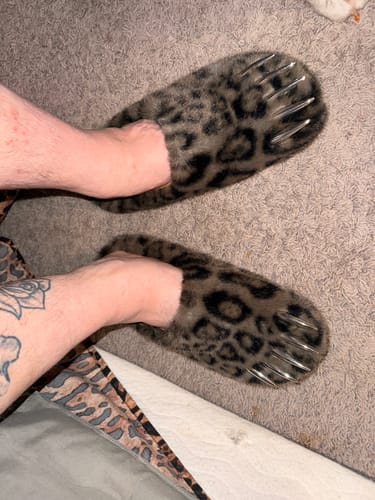 Customer photo review of Bravest Studios Bear Claw Mule Dark Leopard Print