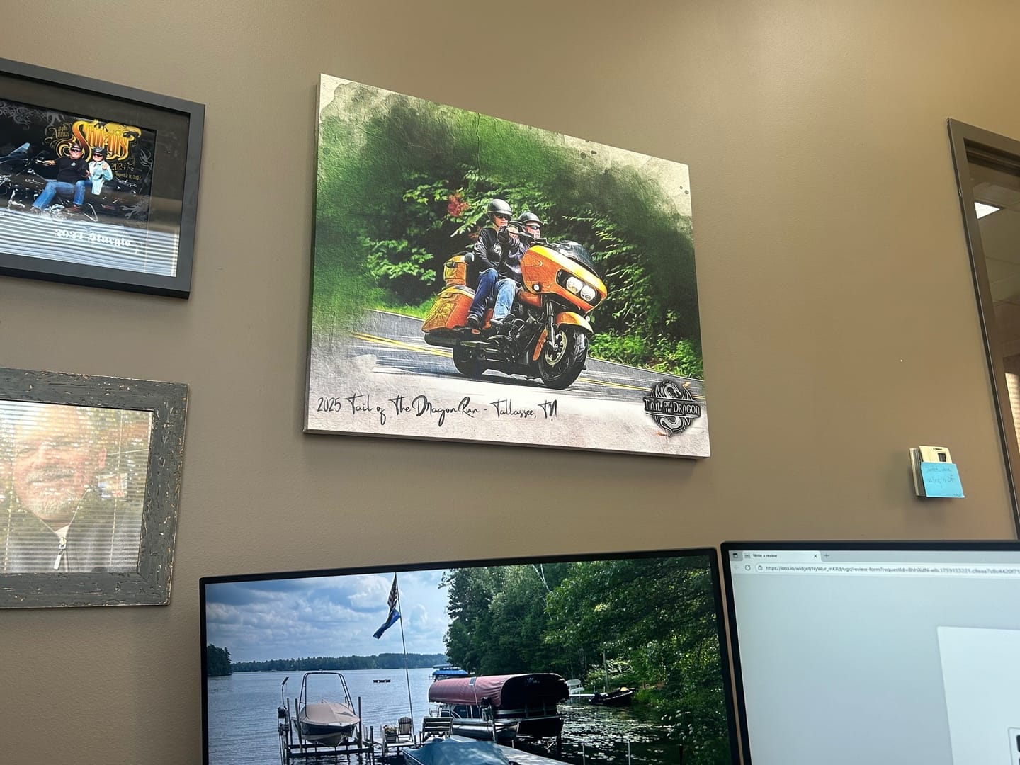Customer photo review of Personalized Motocycle photo Painting