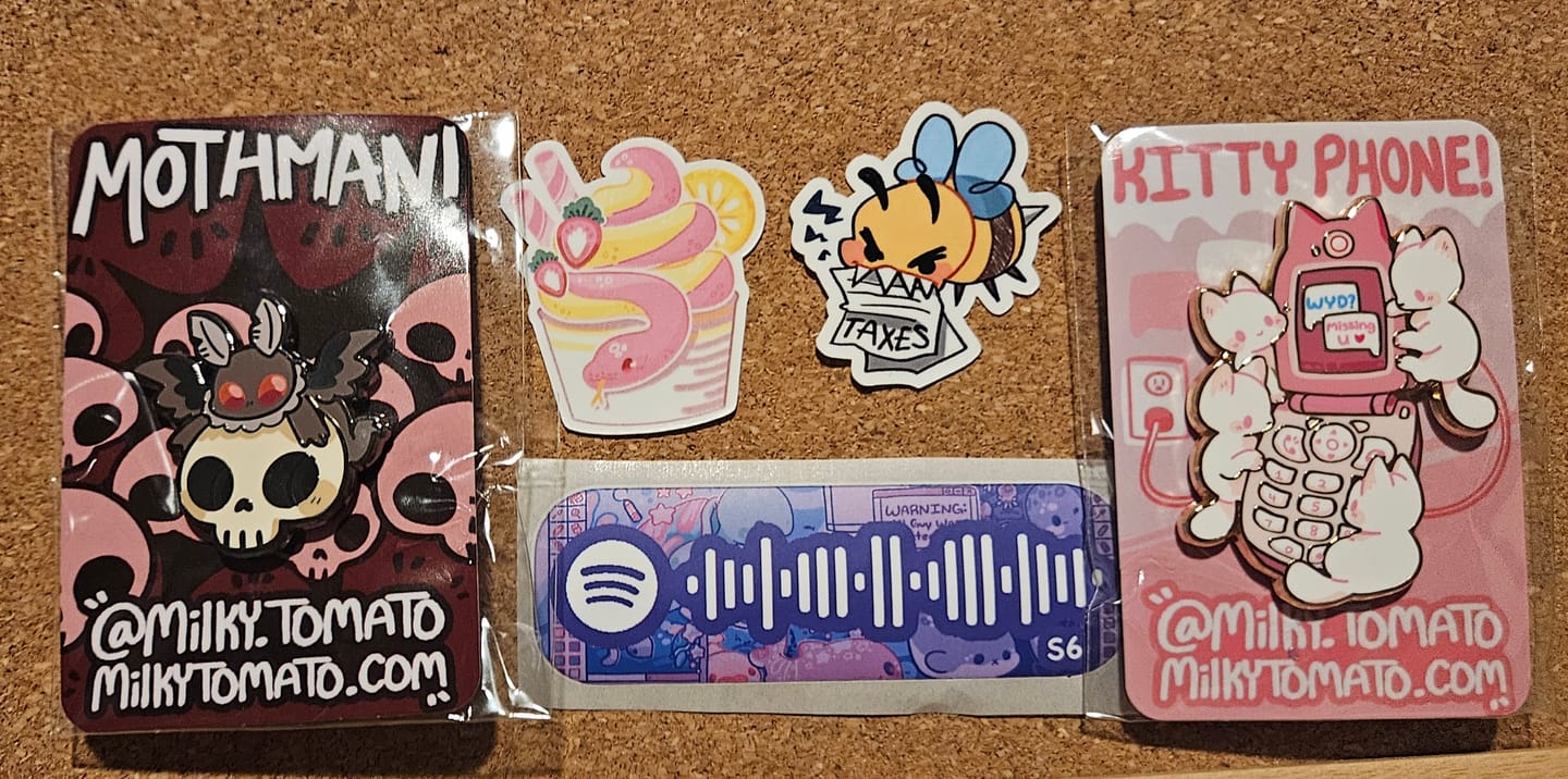 Customer photo review of Milky's Creative Pin Club