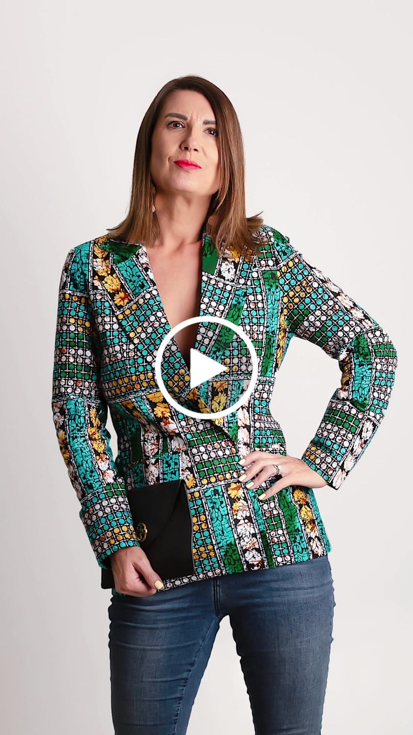 Customer video review of MAKEDA – Ankara African Print Tailored Blazer